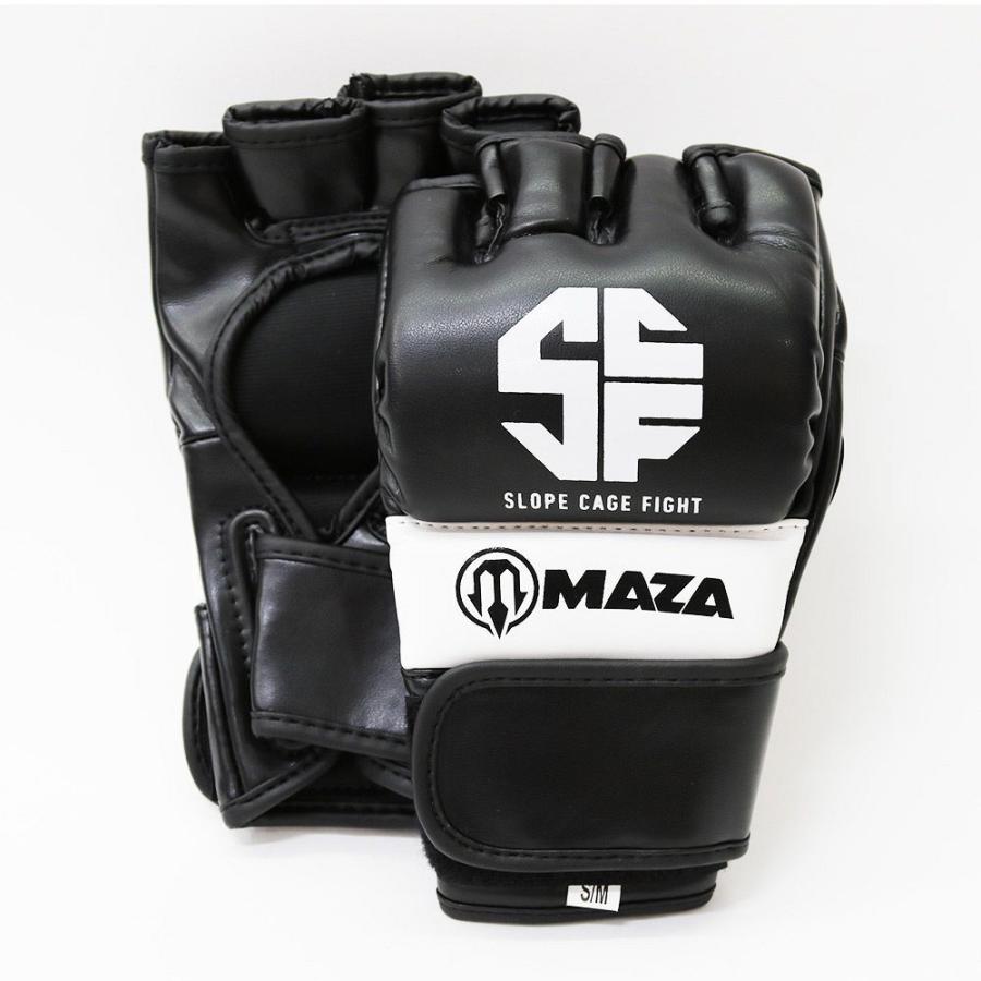 MAZA［マザ］ SCF〜Slope Cage Fight〜 公式 MMA プロ ファイトグローブ （黒）／ Pro Fight Gloves - オープンフィンガーグローブの画像