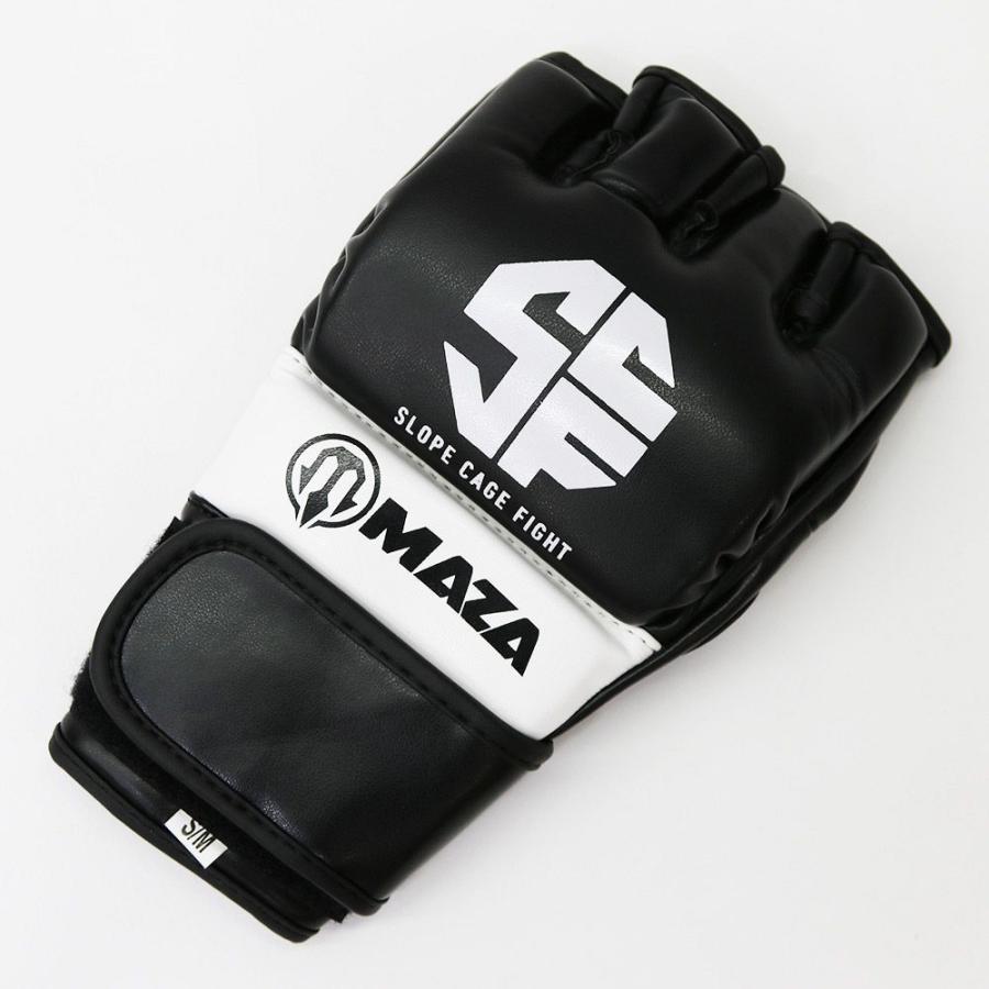 MAZA［マザ］ SCF〜Slope Cage Fight〜 公式 MMA プロ ファイトグローブ （黒）／ Pro Fight Gloves - オープンフィンガーグローブの画像