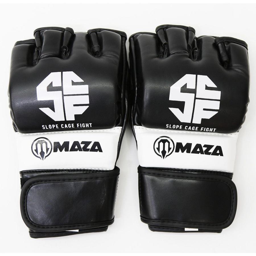MAZA［マザ］ SCF〜Slope Cage Fight〜 公式 MMA プロ ファイトグローブ （黒）／ Pro Fight Gloves - オープンフィンガーグローブの画像