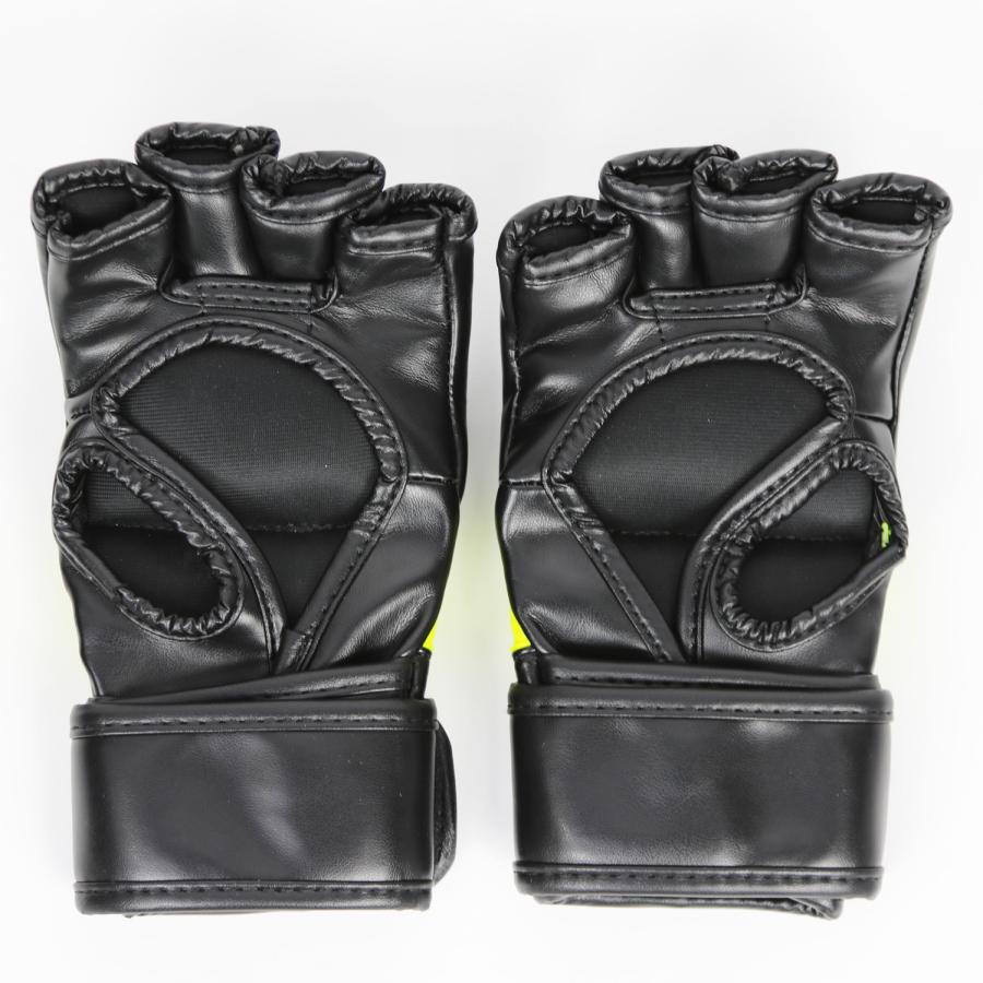 MAZA［マザ］ WARDOG 公式 MMA プロ ファイトグローブ （黒/イエロー）／ Pro Fight Gloves - オープンフィンガーグローブの画像