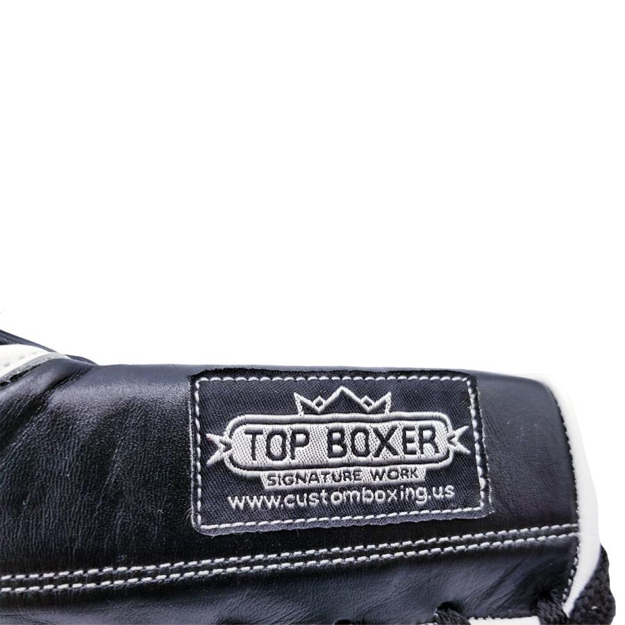 TOP BOXER［トップボクサー］ 紐式ボクシンググローブ（黒）10oz-16oz