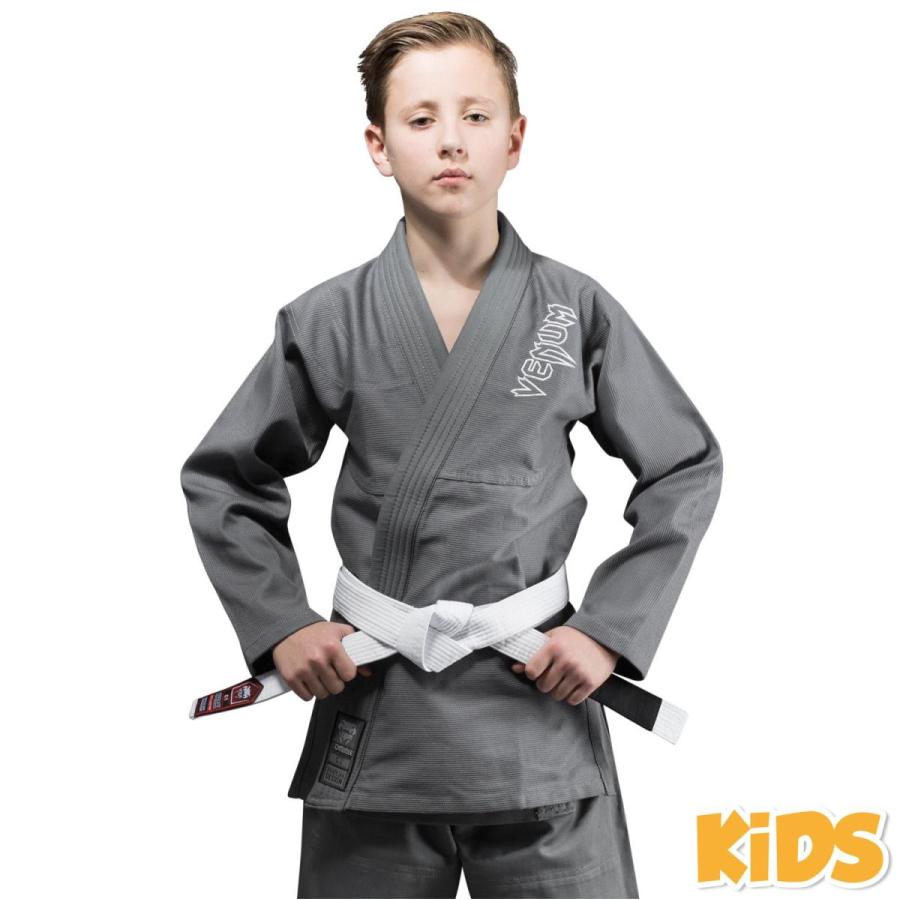 VENUM [ヴェヌム]　キッズ BJJ Gi ブラジリアン柔術着　Contender - コンテンダー 白帯付きセット （グレー）