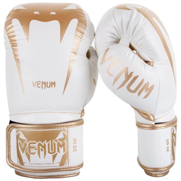 VENUM [ヴェヌム]　ボクシンググローブ　Giant3.0 - ジャイアント（白/ゴールド）＜本革＞ ナッパレザー／ Boxing Gloves - White/Gold
