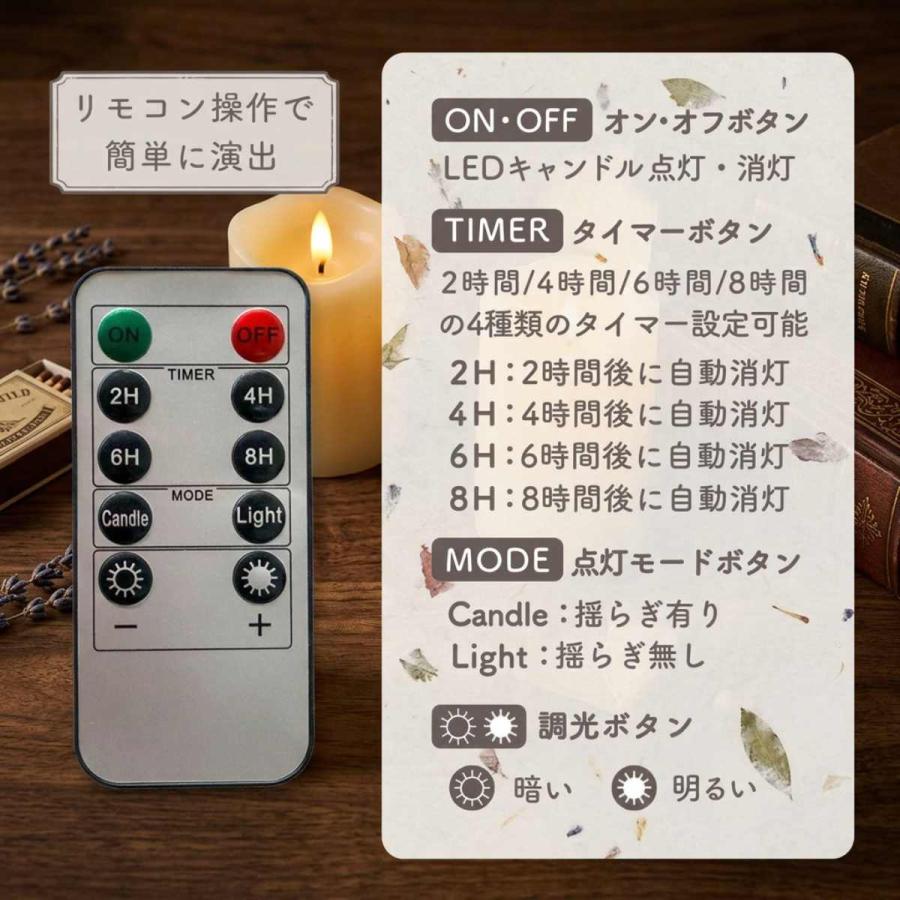 LEDキャンドル リモコン キャンドル キャンドルライト リラックス 火