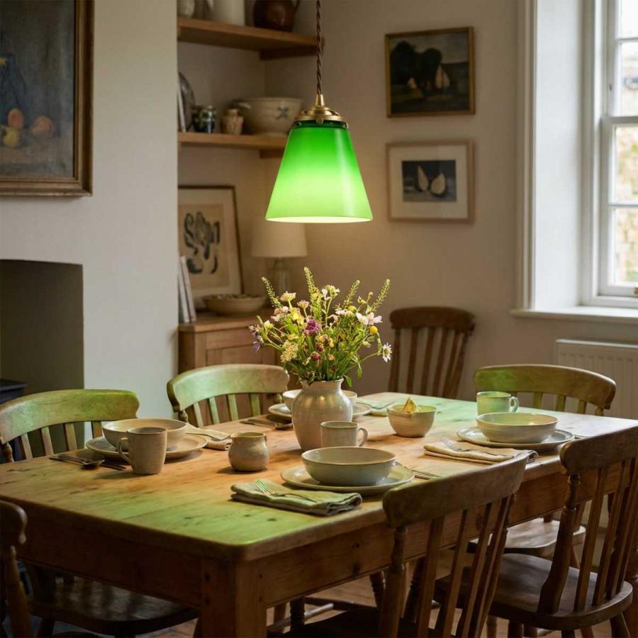 村上工作所 照明 照明器具 led グリーン ガラス ペンダントライト