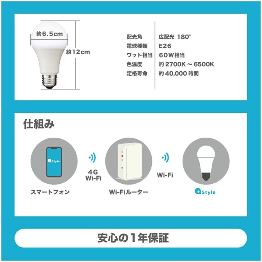 村上工作所 5個セット +Style(プラススタイル) スマート電球 電球 5個