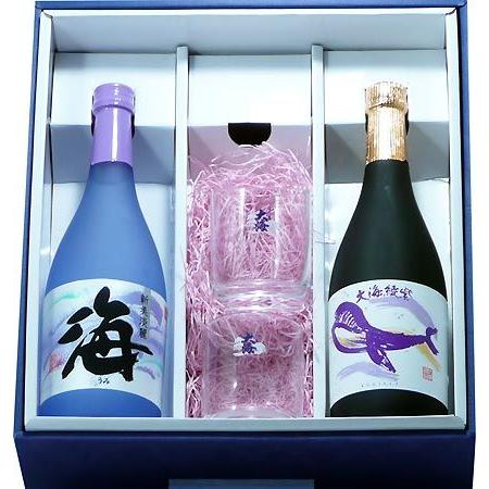 本格焼酎 2本入 大海酒造 大海酒造 芋焼酎 720ml2本グラス2個入大海人気のBセット : まじめ酒屋