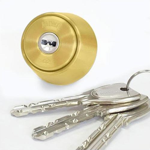 オートロック対応可能・MIWA PRLA.CY 2ロック交換用シリンダー