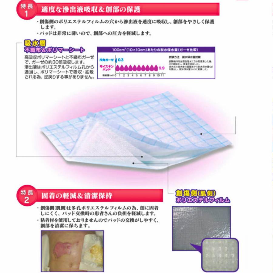 白十字 白十字 モイスキンパッド Mini 滅菌済 4.5cm×4.5cm 1枚