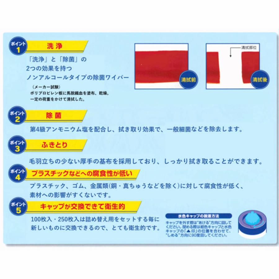 洗浄＆除菌用タオル　白十字　クリアパワー　ケース付　250枚入｜mb-web｜03