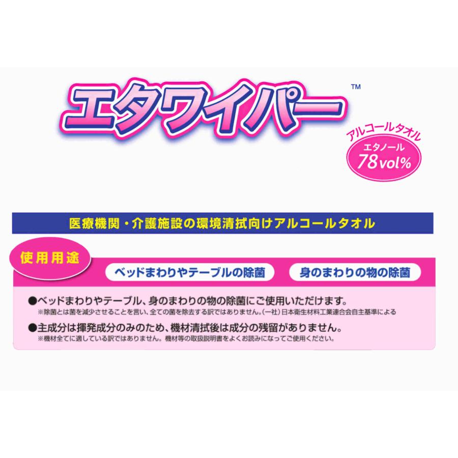 白十字　除菌 エタワイパー　詰替　250枚入（エタノール78vol%) | 白十字 | 01
