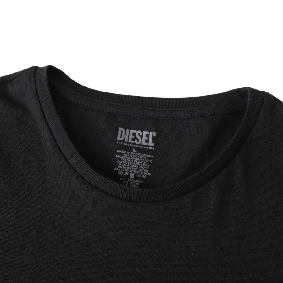 【週末限定値下げ】DIESEL ディーゼル Tシャツ Mサイズ【ブラック】 DIESEL（ディーゼル） クルーネック Tシャツ 3枚セット UMTEE