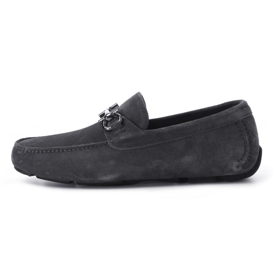 フェラガモ FERRAGAMO ドライビングシューズ PARIGI NEW パリージ 大きいサイズあり グレー メンズ parigi-new-02c398-789633-strombolisand-neroの画像