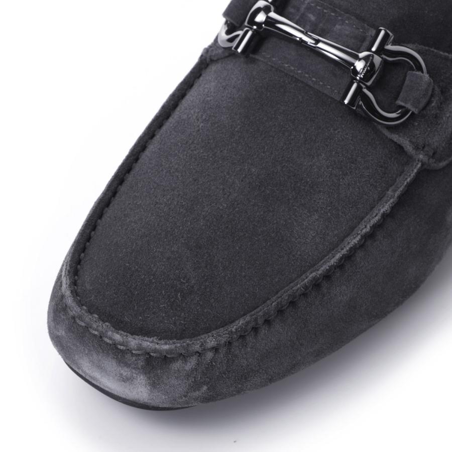 フェラガモ FERRAGAMO ドライビングシューズ PARIGI NEW パリージ 大きいサイズあり グレー メンズ parigi-new-02c398-789633-strombolisand-neroの画像