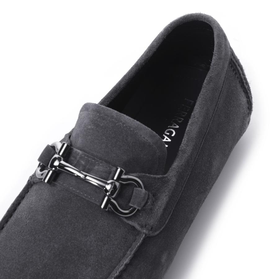 フェラガモ FERRAGAMO ドライビングシューズ PARIGI NEW パリージ 大きいサイズあり グレー メンズ parigi-new-02c398-789633-strombolisand-neroの画像