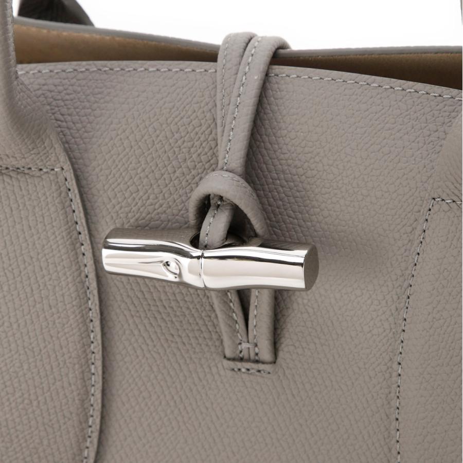 美品 ロンシャン LONGCHAMP ロゾ レザー トップハンドル S グレー LONGCHAMP（ロンシャン） 並行輸入 ショルダーバッグ ル ロゾ トップ