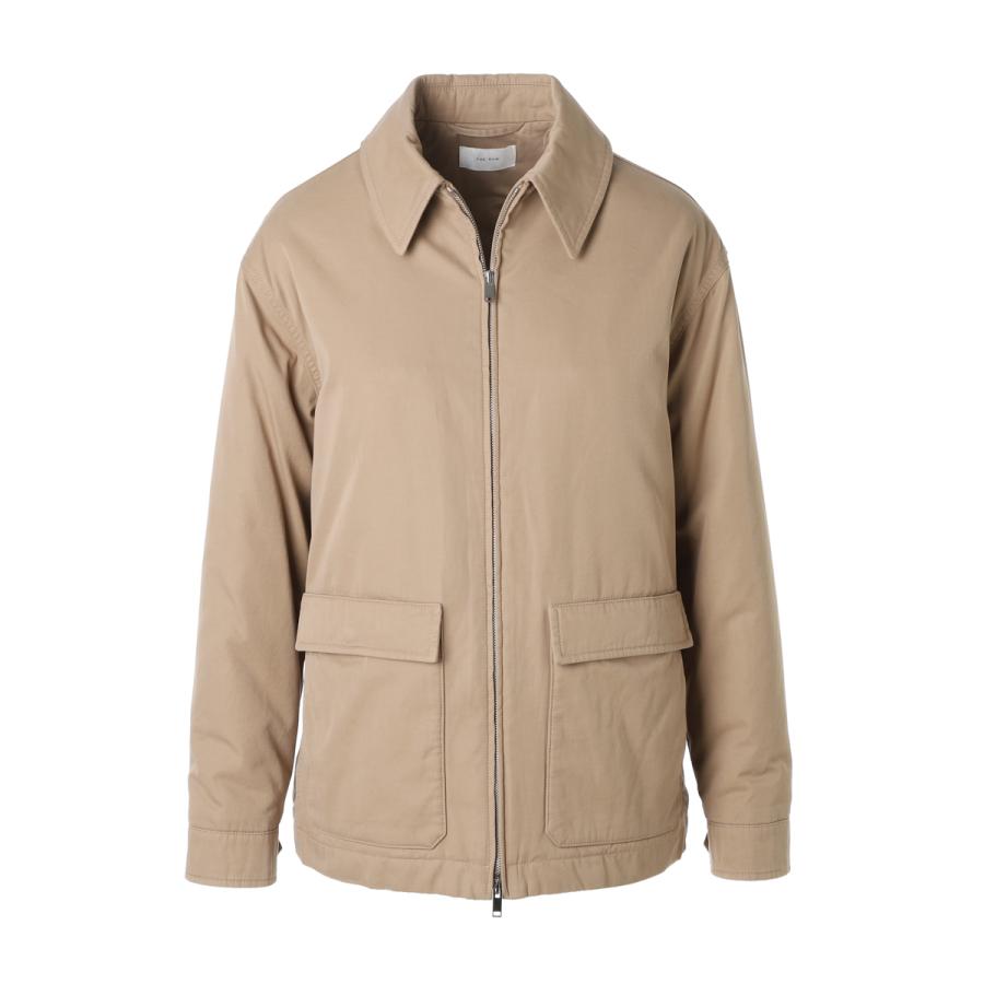 ザ ロウ THE ROW ジップアップ ブルゾン AURELIUS JACKET コットン カシミヤ ジャケット シャツジャケット ベージュ レディース 10154-w3670-sanの画像