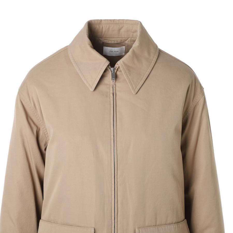 ザ ロウ THE ROW ジップアップ ブルゾン AURELIUS JACKET コットン カシミヤ ジャケット シャツジャケット ベージュ レディース 10154-w3670-sanの画像