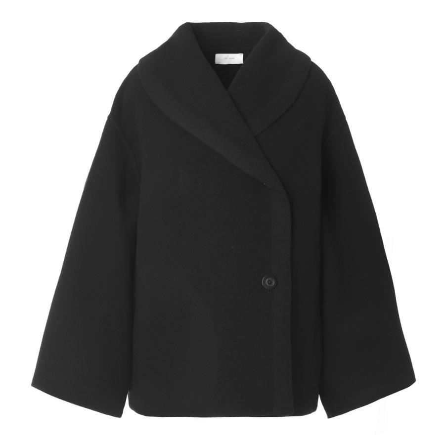 ザ ロウ THE ROW ショートコート TEMUR COAT バージンウール オーバーサイズコクーンコート オペラカラー コクーンコート ブラック レディース 10602-w4238-blkの画像