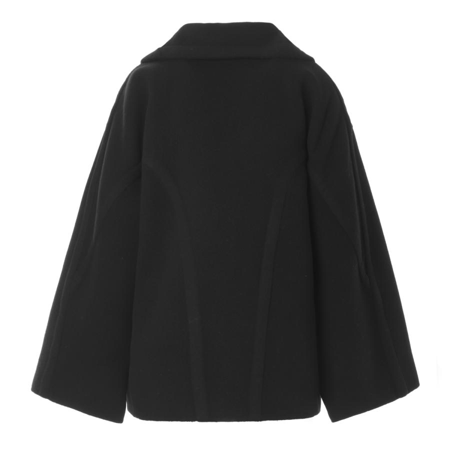 ザ ロウ THE ROW ショートコート TEMUR COAT バージンウール オーバーサイズコクーンコート オペラカラー コクーンコート ブラック レディース 10602-w4238-blkの画像