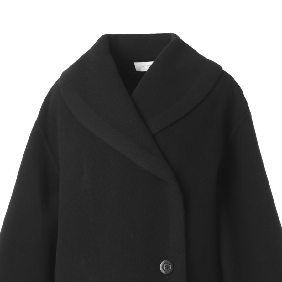 ザ ロウ THE ROW ショートコート TEMUR COAT バージンウール オーバーサイズコクーンコート オペラカラー コクーンコート ブラック レディース 10602-w4238-blkの画像