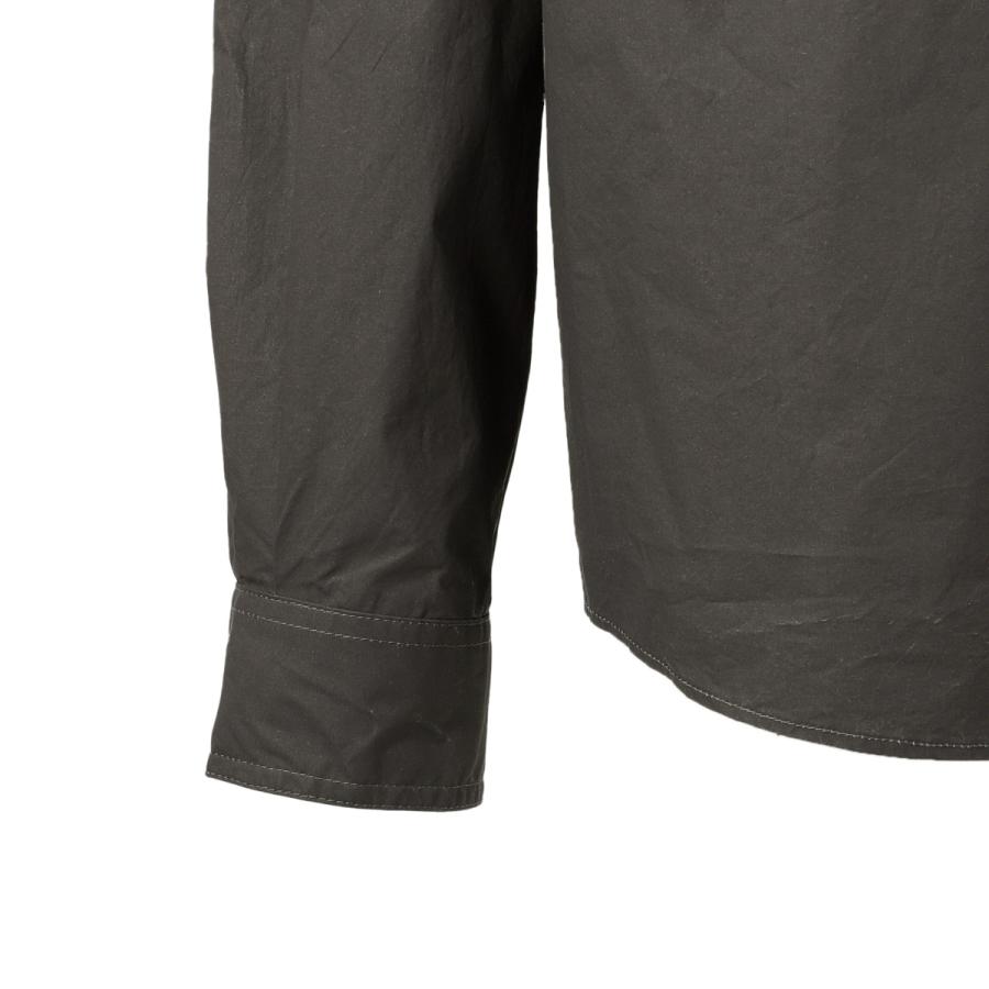 ストーンアイランド STONE ISLAND 長袖レギュラーカラーシャツ 109X3 STONE ISLAND MARINA PLATED COTTON CANVAS カジュアルシャツ グレー メンズの画像