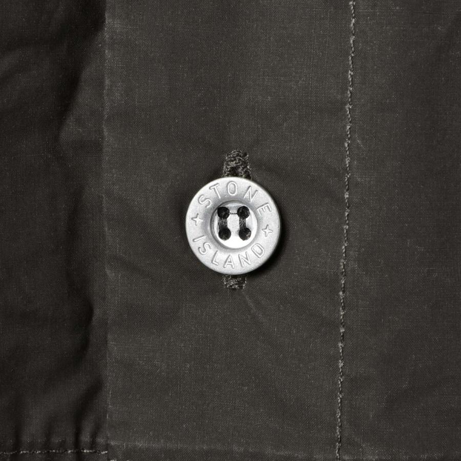 ストーンアイランド STONE ISLAND 長袖レギュラーカラーシャツ 109X3 STONE ISLAND MARINA PLATED COTTON CANVAS カジュアルシャツ グレー メンズの画像
