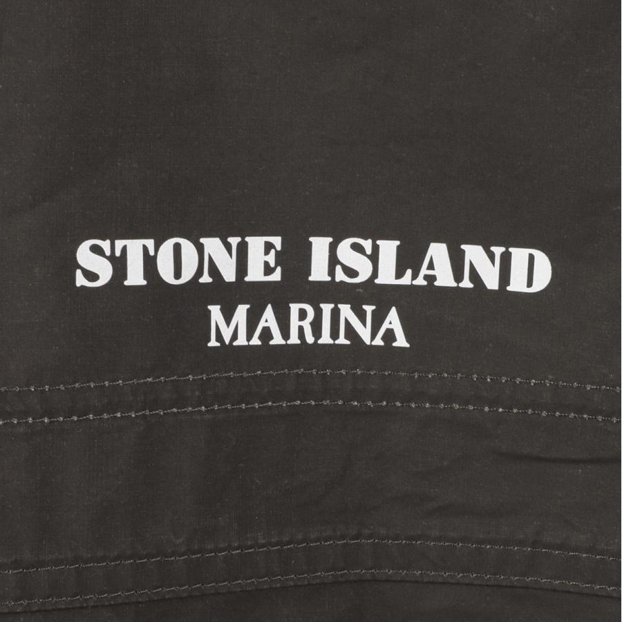 ストーンアイランド STONE ISLAND 長袖レギュラーカラーシャツ 109X3 STONE ISLAND MARINA PLATED COTTON CANVAS カジュアルシャツ グレー メンズの画像