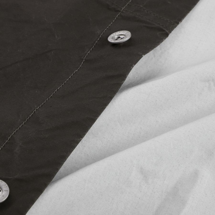 ストーンアイランド STONE ISLAND 長袖レギュラーカラーシャツ 109X3 STONE ISLAND MARINA PLATED COTTON CANVAS カジュアルシャツ グレー メンズの画像