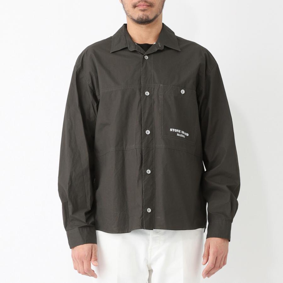 【値下げ】STONE  ストーンアイランド　フランネルシャツ STONE ISLAND（ストーン アイランド） 長袖レギュラーカラーシャツ