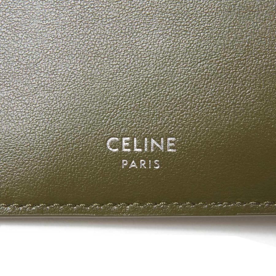 CELINE（セリーヌ） CELINE 2つ折り財布 グリーン メンズ 10b65