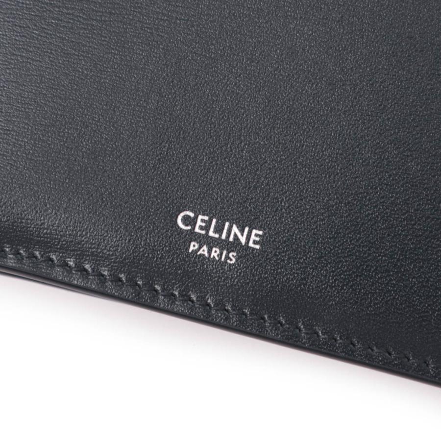 CELINE 二つ折り財布 CELINE セリーヌ 2つ折り財布 BI FOLD WALLET ブルー メンズ 10b65