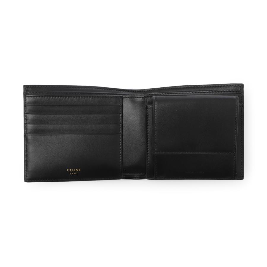 CELINE（セリーヌ） CELINE 2つ折り財布 小銭入れ付き ブラック メンズ