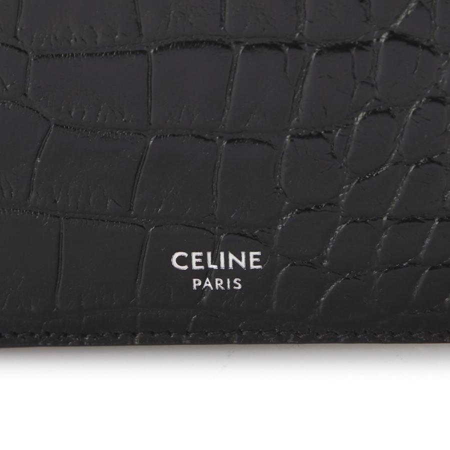 CELINE セリーヌ 2つ折り財布 小銭入れ付き ブラック メンズ CELINE セリーヌ 2つ折り財布 小銭入れ付き ブラック メンズ