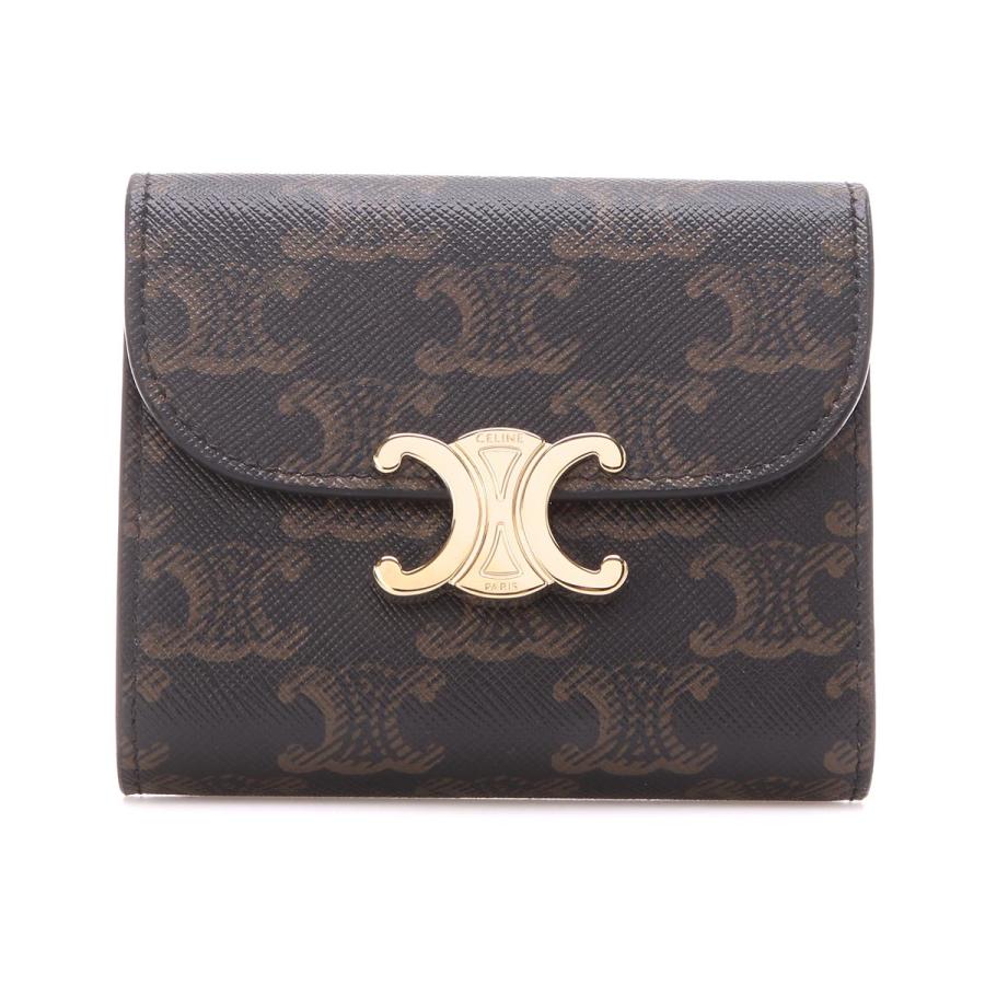 CELINE（セリーヌ） CELINE 3つ折り財布 小銭入れ付き ブラウン