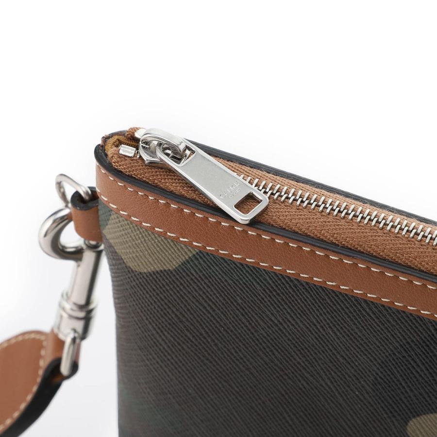 CELINE セリーヌ ポーチ ストラップ付きスモールポーチ グリーン