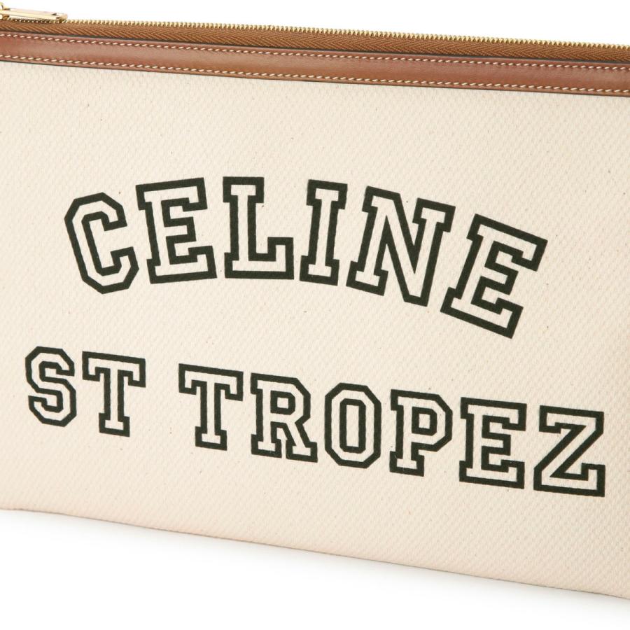 CELINE ロゴ入り ポーチ ベージュ ブラウン CELINE 【未使用保管品】CELINE セリーヌ ポーチ コスメティック