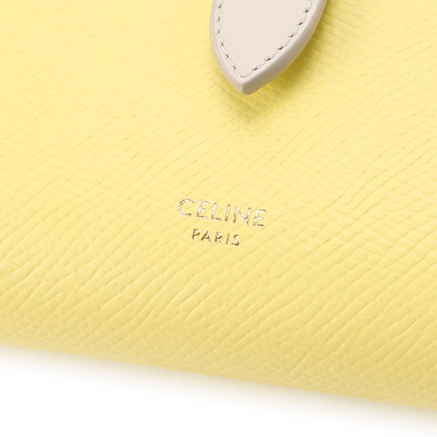 CELINE セリーヌ 3つ折り財布 小銭入れ付き イエロー レディース