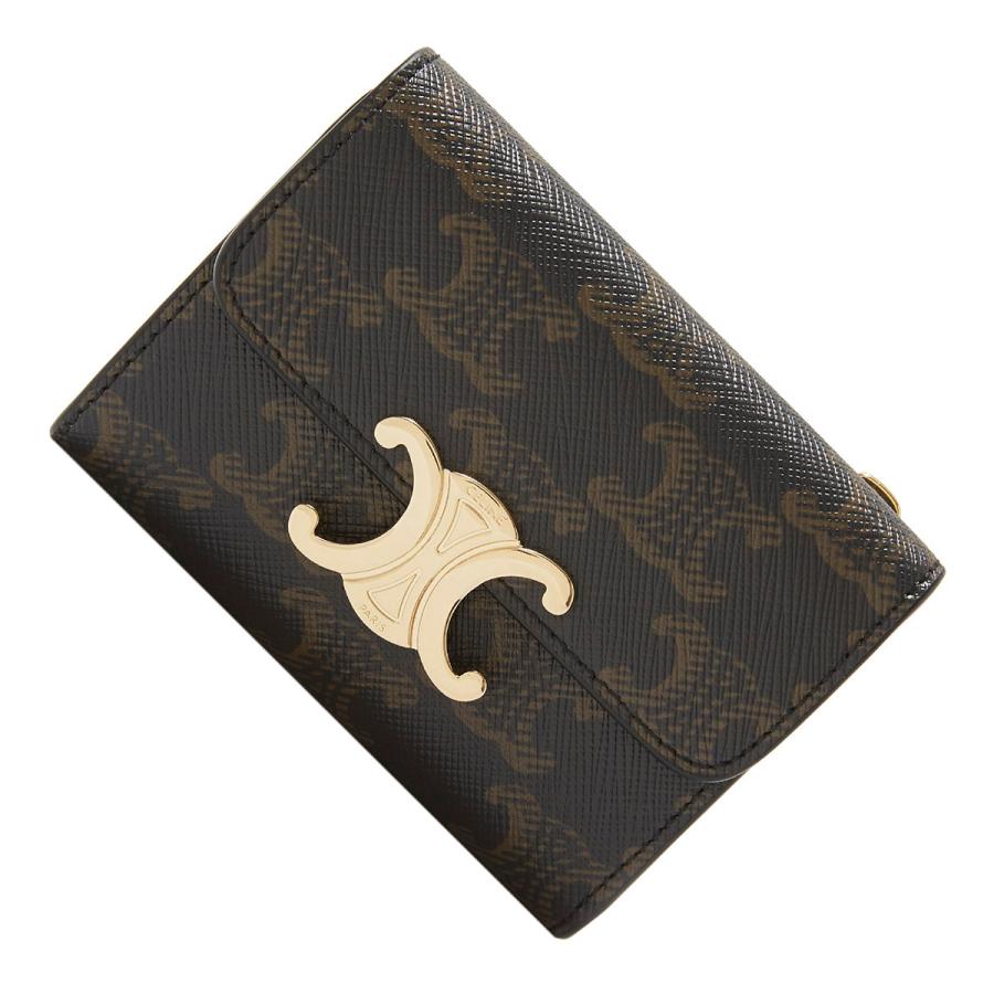 CELINE（セリーヌ） CELINE 3つ折り財布 小銭入れ付き ブラウン