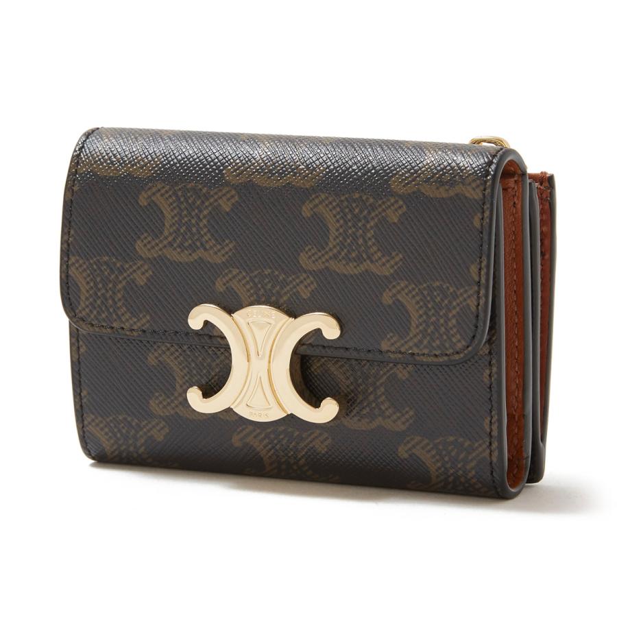 CELINE（セリーヌ） CELINE 3つ折り財布 小銭入れ付き ブラウン