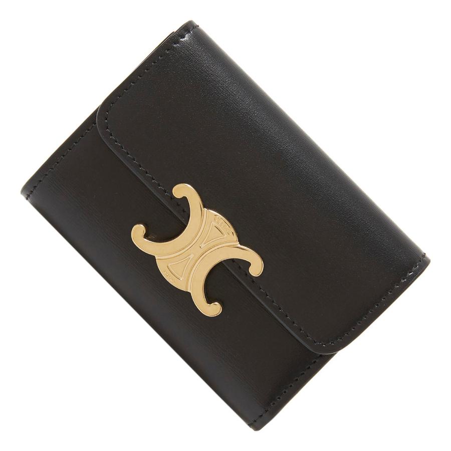 CELINE セリーヌ 3つ折り財布 小銭入れ付き ブラック レディース CELINE セリーヌ 3つ折り財布 小銭入れ付き ブラック レディース