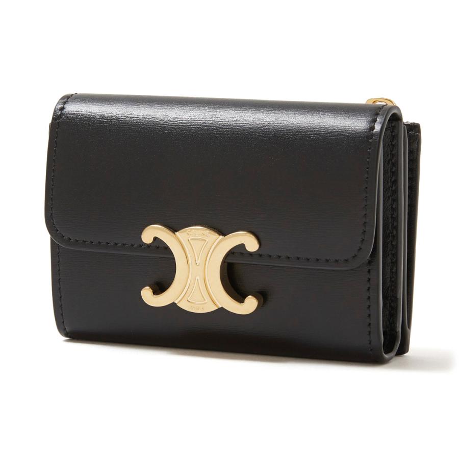 CELINE（セリーヌ） CELINE 3つ折り財布 小銭入れ付き ブラック