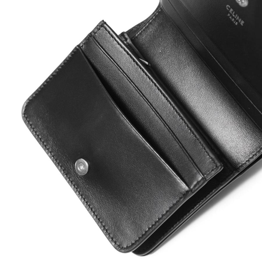 CELINE ブラック 二つ折り財布 CELINE（セリーヌ） CELINE 2つ折り財布 小銭入れ付き TRIOMPHE