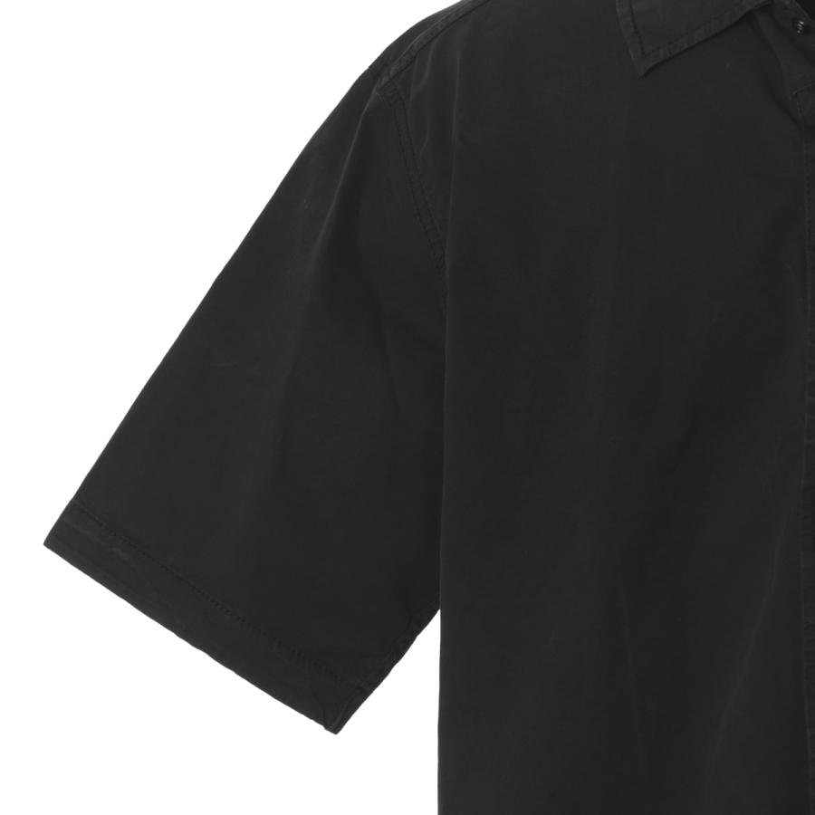 ストーンアイランド STONE ISLAND 半袖シャツ 1100025 STRETCH ORGANIC COTTON TWILL シャツジャケット ブラック メンズ l1s151100025-s0a10-v0029の画像