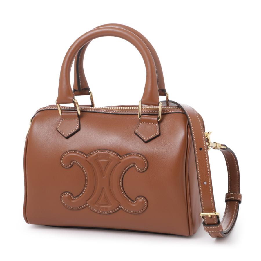 セリーヌ　CELINE　ハンドバッグ　ブラウン　茶色 CELINE（セリーヌ） ハンドバッグ 3WAY SMALL BOSTON CUIR TRIOMPHE