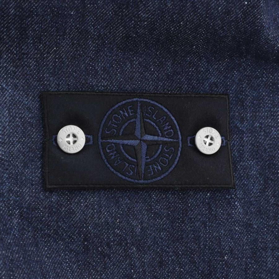 ストーンアイランド STONE ISLAND デニムジャケット 1200002 INDIGO DENIM-RINSED STONE ISLAND DENIM RESEARCH オーバーシャツ ブルー メンズの画像