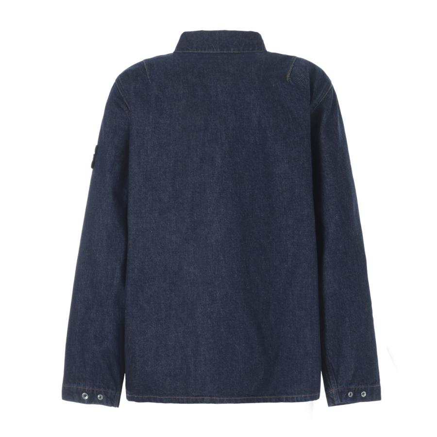 ストーンアイランド STONE ISLAND デニムジャケット 1200002 INDIGO DENIM-RINSED STONE ISLAND DENIM RESEARCH オーバーシャツ ブルー メンズの画像