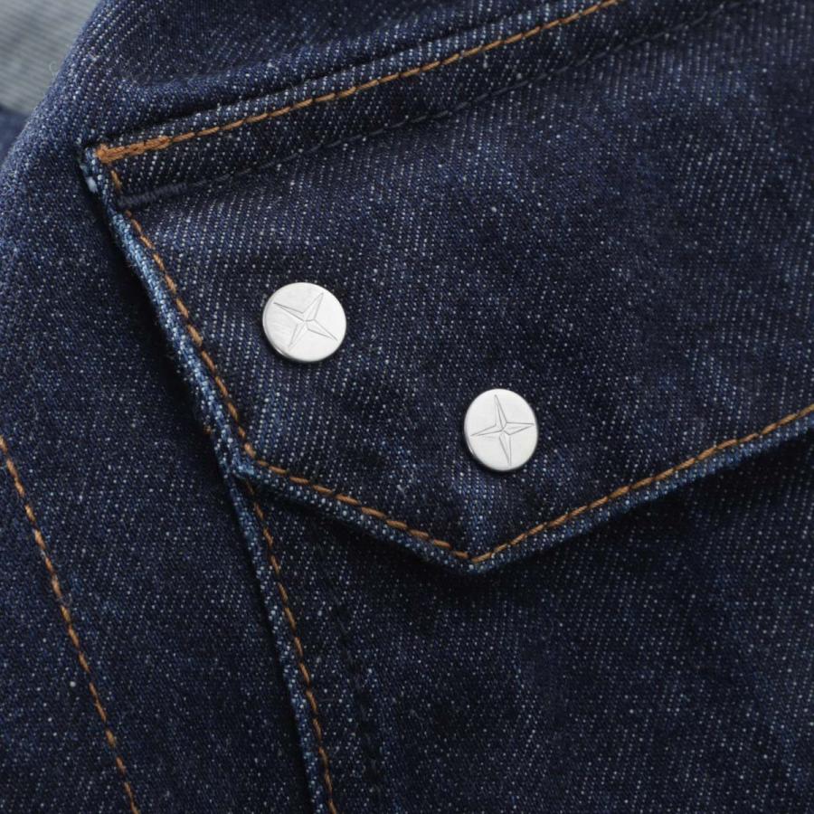 ストーンアイランド STONE ISLAND デニムジャケット 1200002 INDIGO DENIM-RINSED STONE ISLAND DENIM RESEARCH オーバーシャツ ブルー メンズの画像
