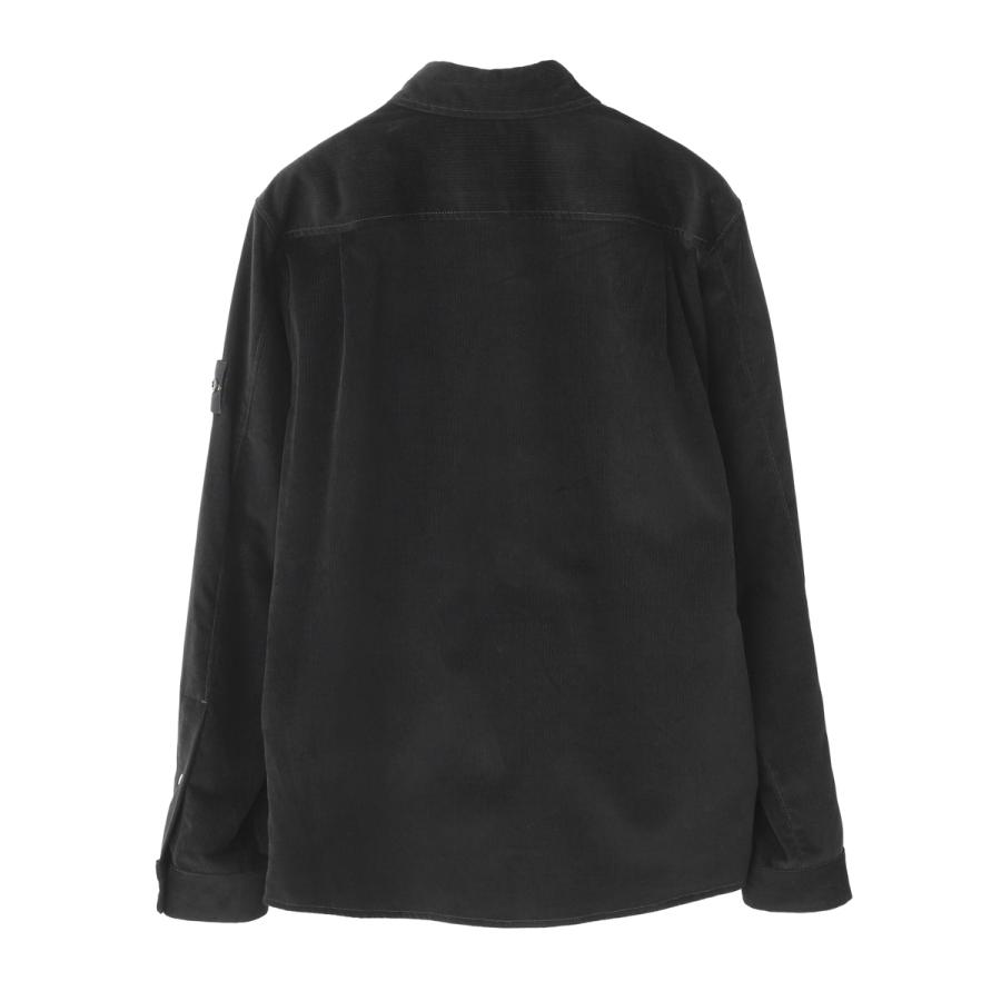 ストーンアイランド STONE ISLAND 長袖レギュラーカラーシャツ 1200040 COTTON MICRO-CORDUROY オーバーシャツ ブラック メンズ l1s151200040-s0144-v0029の画像