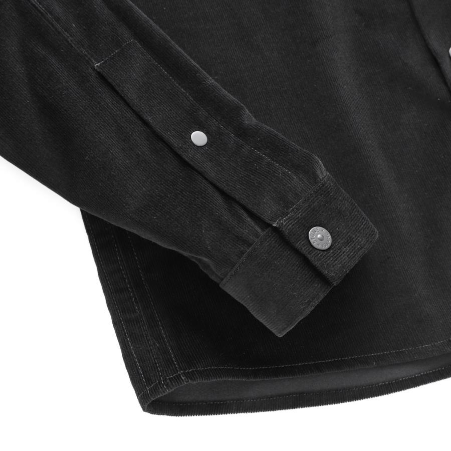ストーンアイランド STONE ISLAND 長袖レギュラーカラーシャツ 1200040 COTTON MICRO-CORDUROY オーバーシャツ ブラック メンズ l1s151200040-s0144-v0029の画像